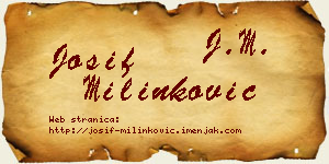 Josif Milinković vizit kartica